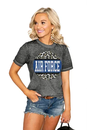 AIR FORCE FALCONS "SCOOP & SCORE" ACID WASH BOYFRIEND SHORT SLEEVE TEE