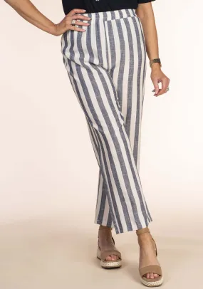 Blue White Stripe Crop - Blue