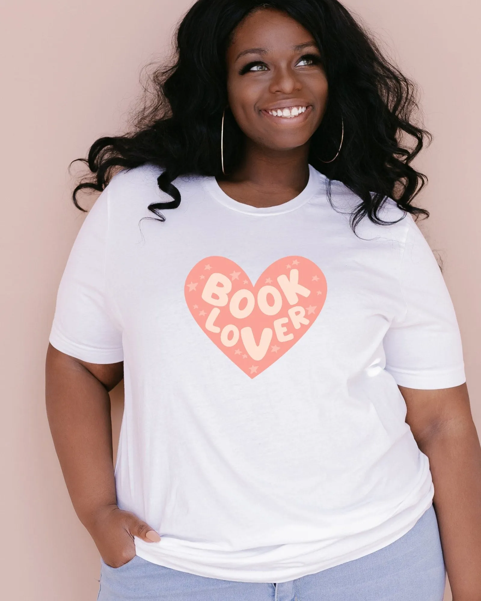 Book Lover Heart | White