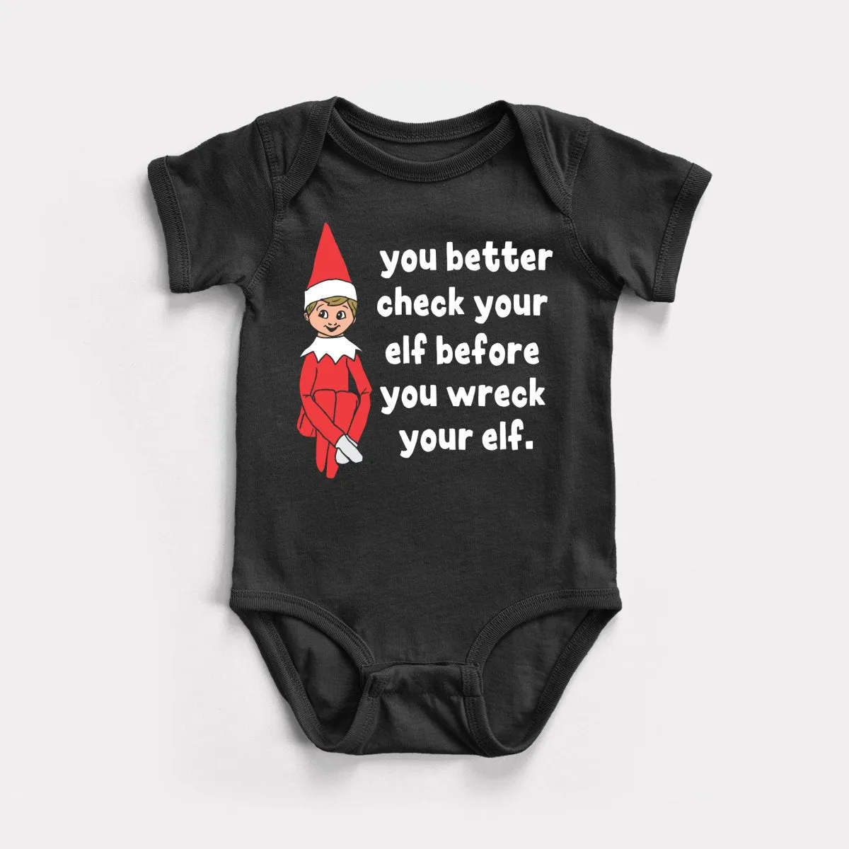 Check Your Elf Baby Bodysuit