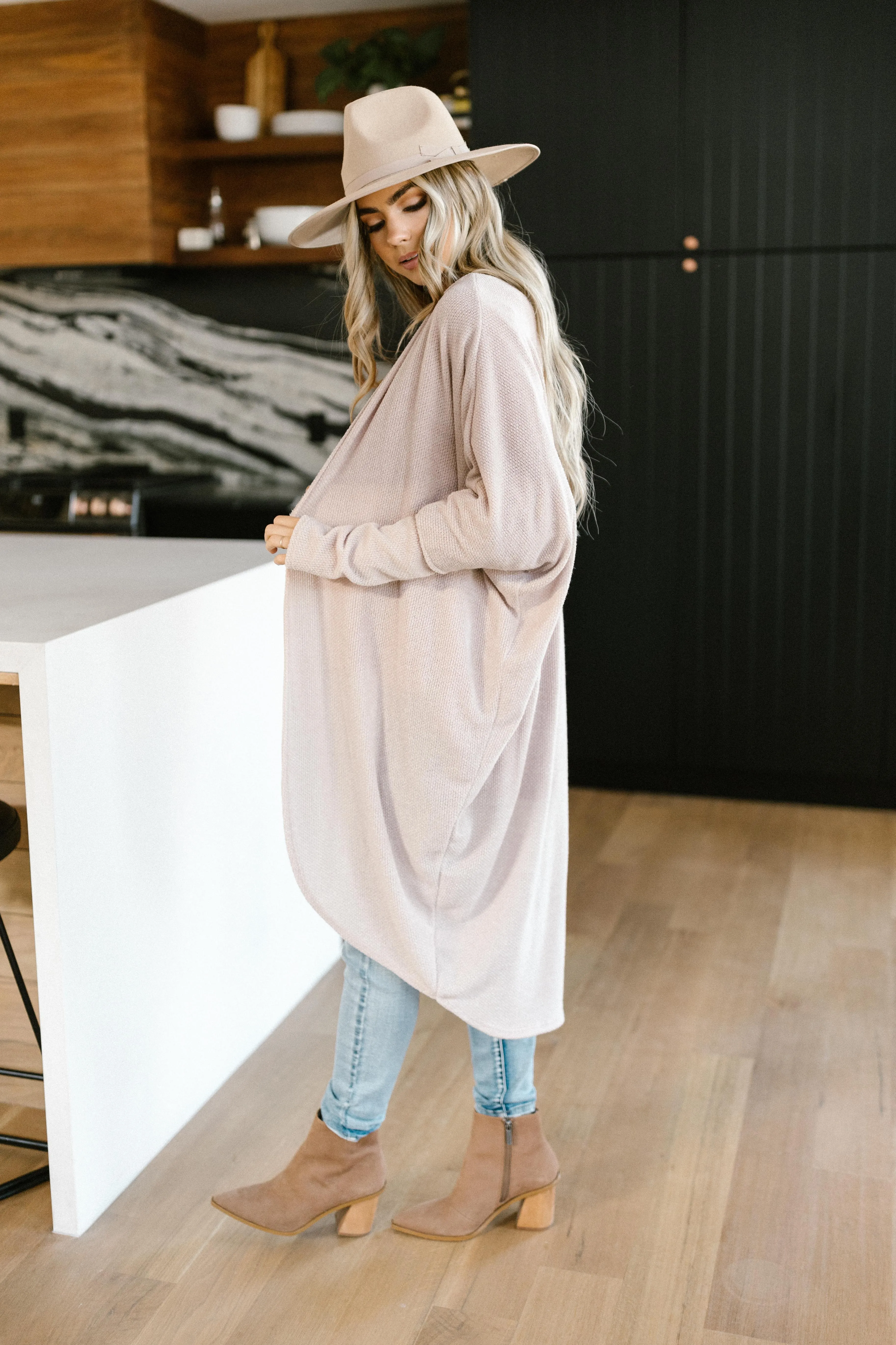 Cozy Cardi In Taupe