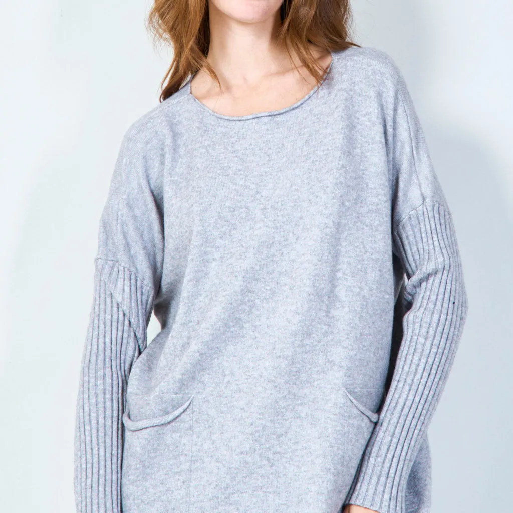 Cozy oversized pocket sweater wholesale