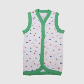 Green Dinosaur Sleeveless Baby Vest Set