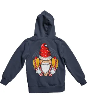 Hot Dog Santa Back Printed Christmas Hoodie