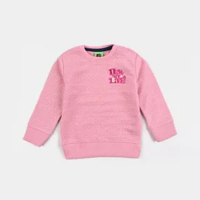 Infant Girls Quilted Sweatshirt My Life-Pink