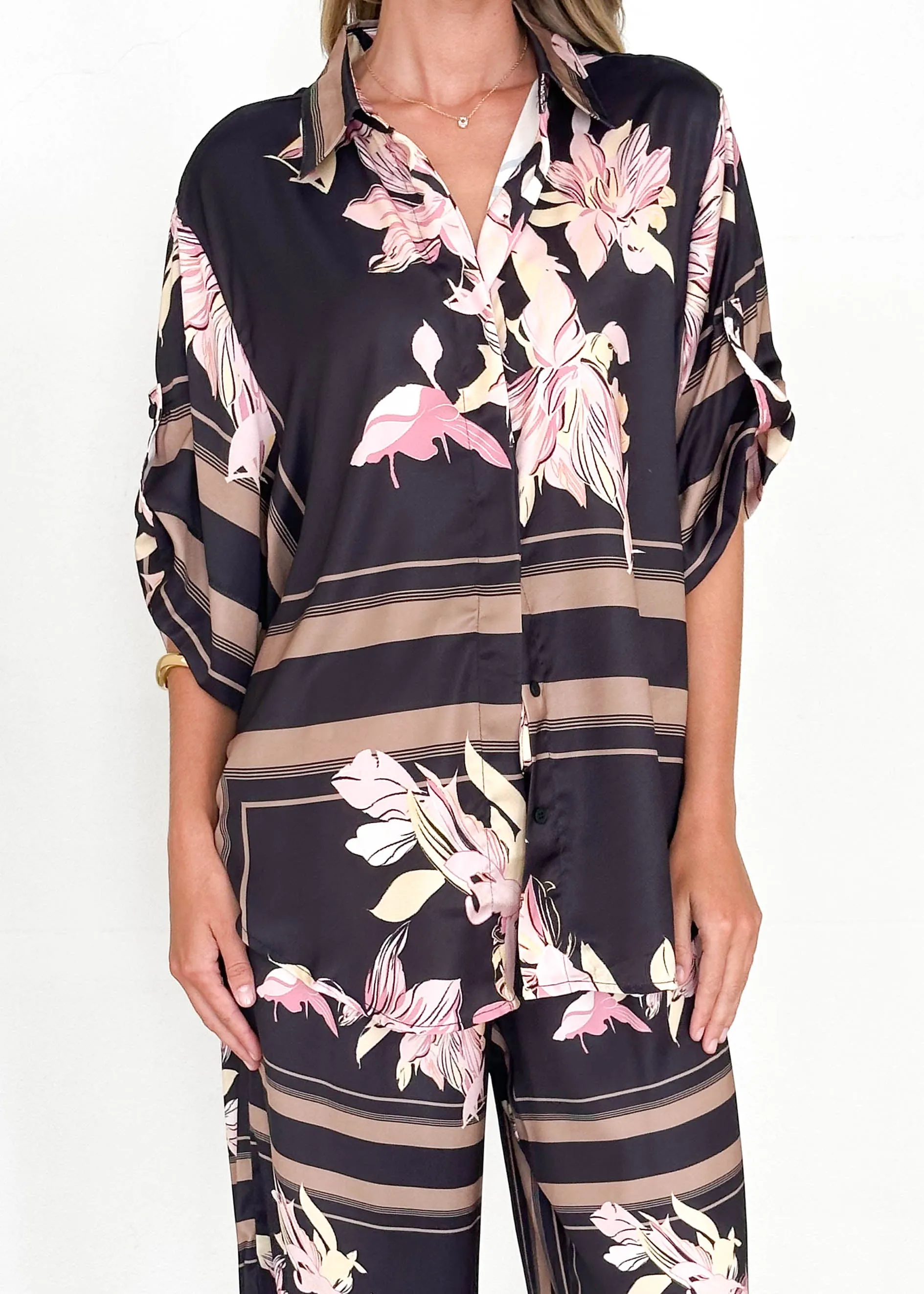 Kaycie Shirt - Black Floral