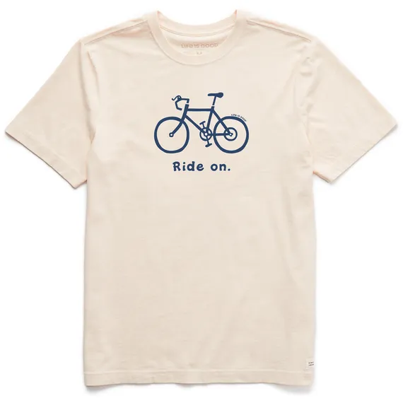 Men's Ride On Short-Sleeve Crusher-LITE Tee - Putty White