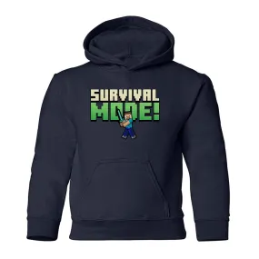 Minecraft Survival Mode! Kids Pullover Hoodie