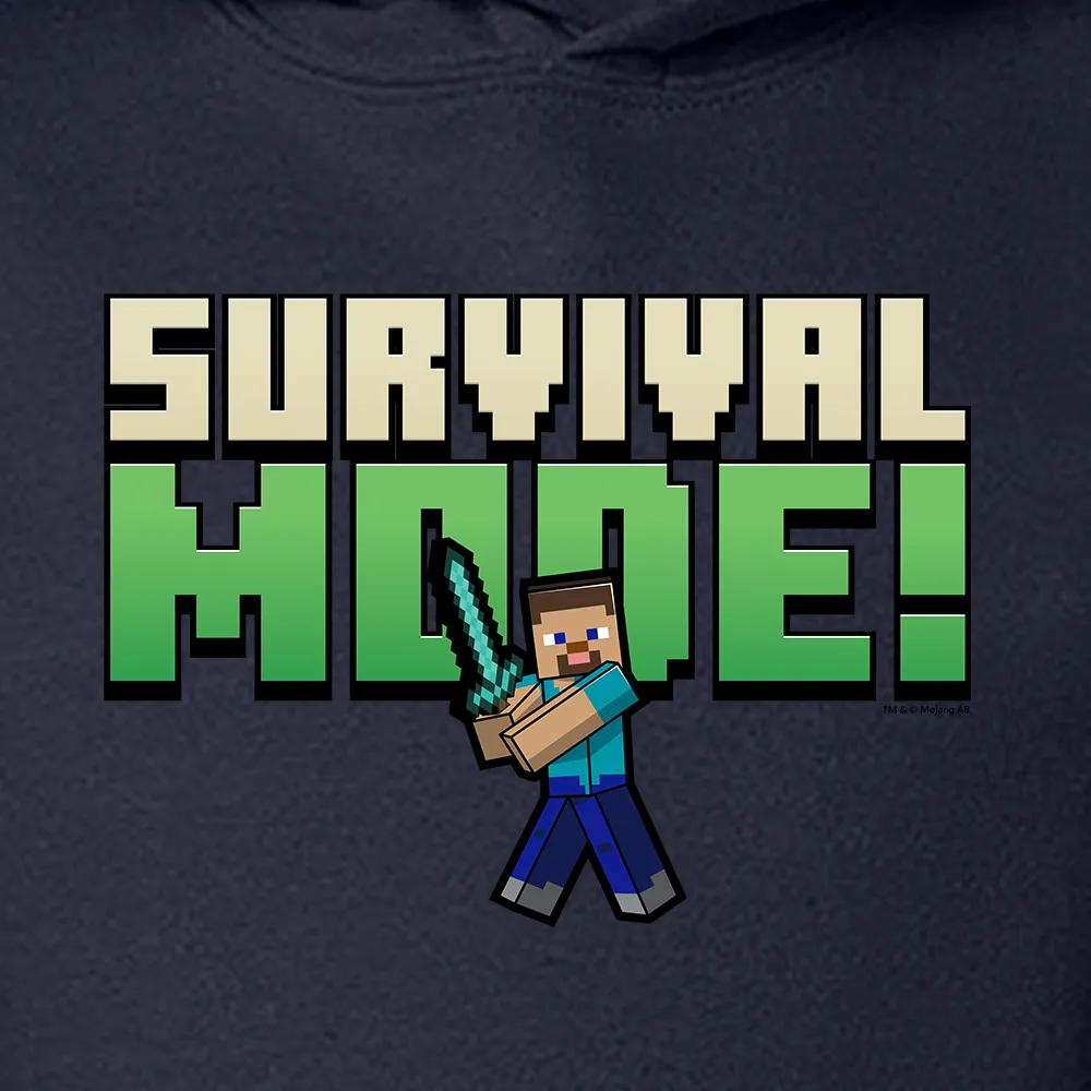 Minecraft Survival Mode! Kids Pullover Hoodie