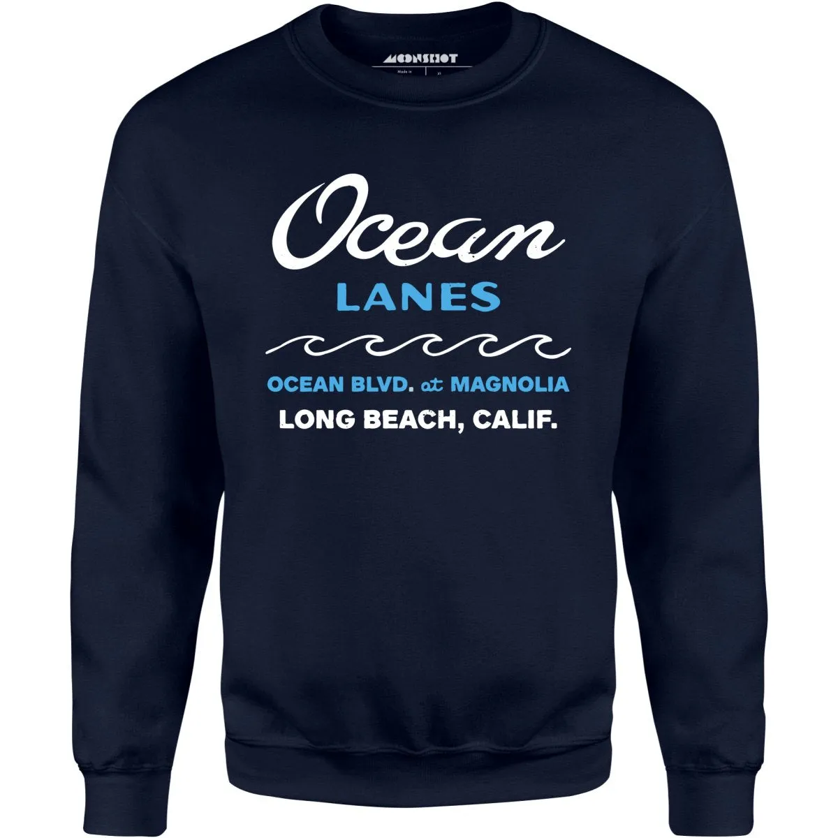 Ocean Lanes - Long Beach, CA - Vintage Bowling Alley - Unisex Sweatshirt