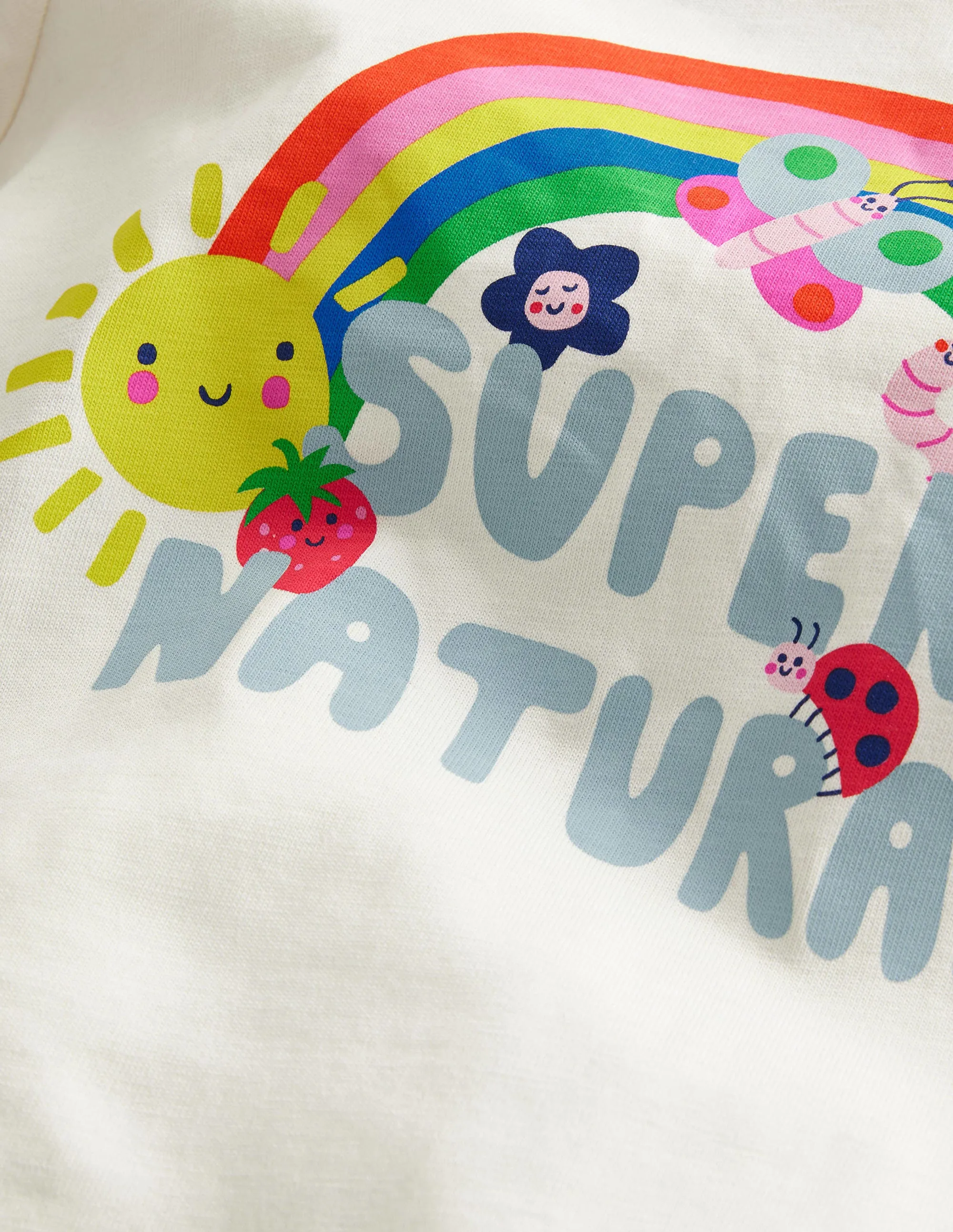 Printed Graphic T-Shirt-Ivory Super Natural