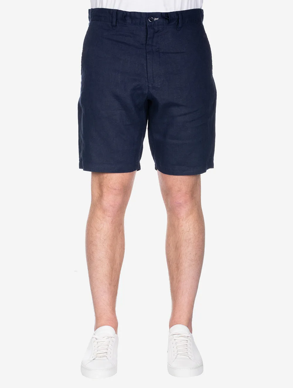 Relaxed Linen Drawstring Shorts Marine