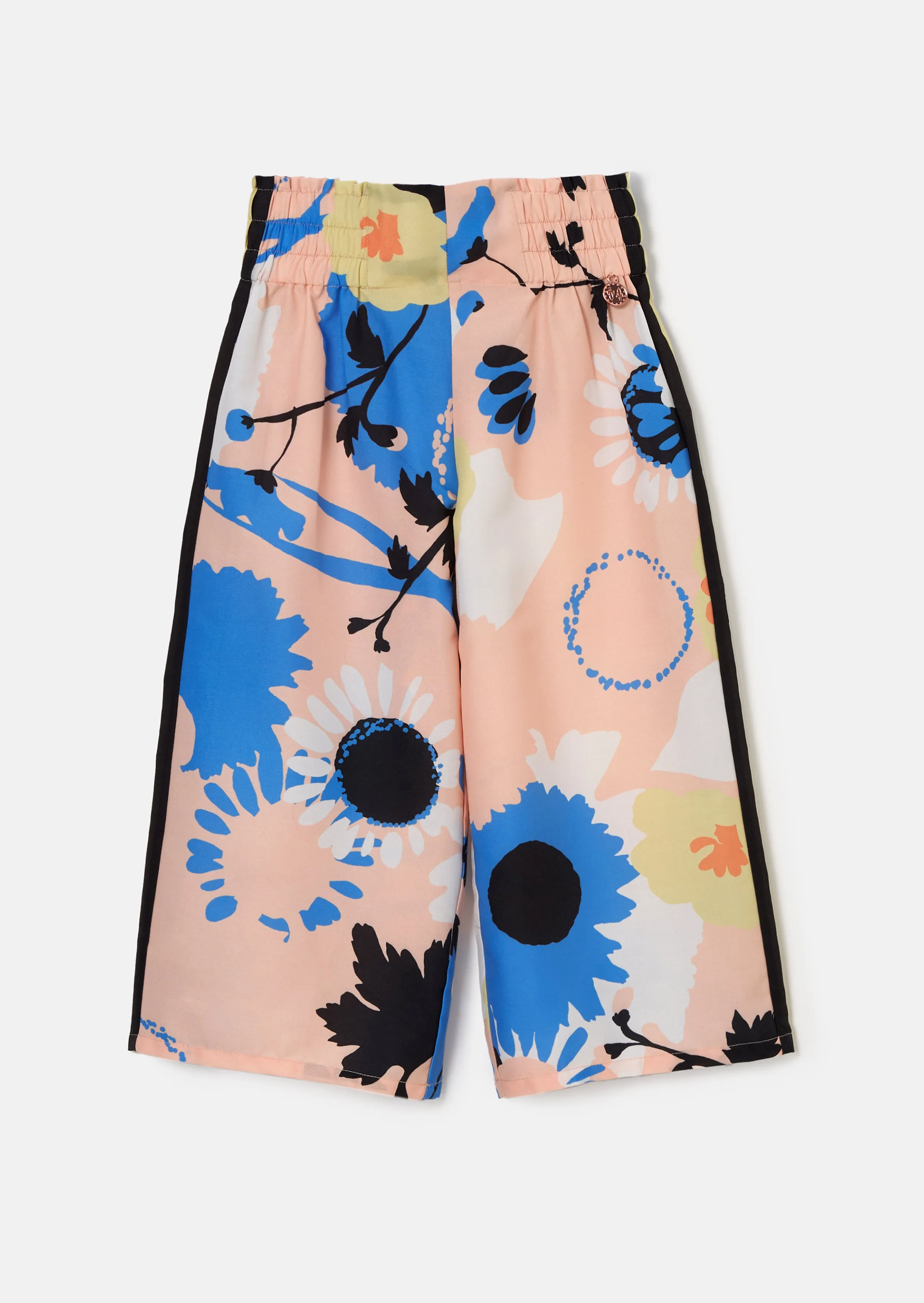 Serena Apricot Printed Wide Leg Trousers