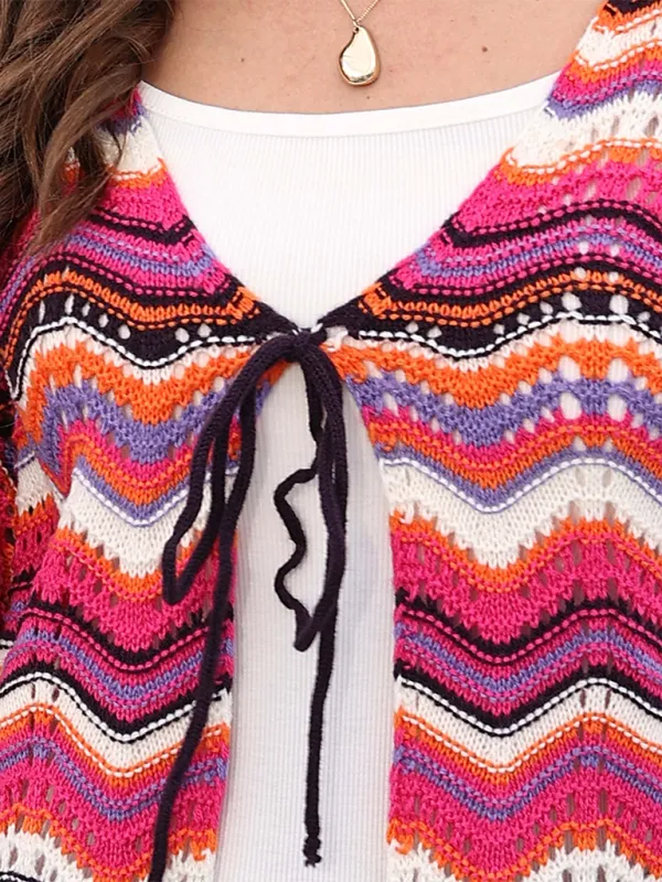 Wave Pattern Cardigans - Casual Toppers