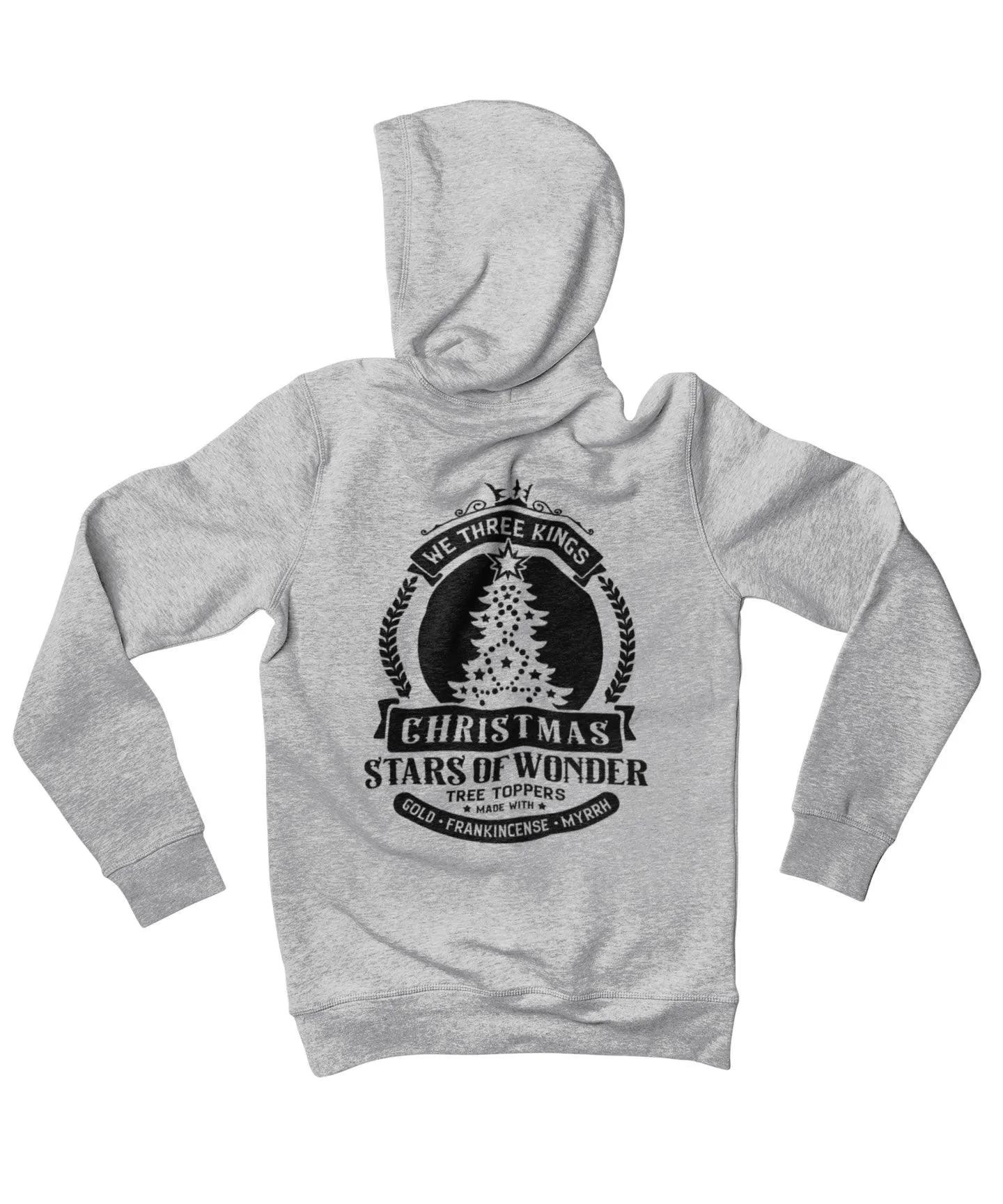 We Three Kings Mono-Colour Back Printed Christmas Hoodie